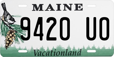 ME license plate 9420UO