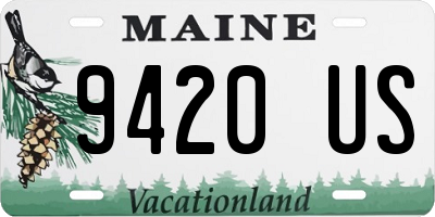ME license plate 9420US
