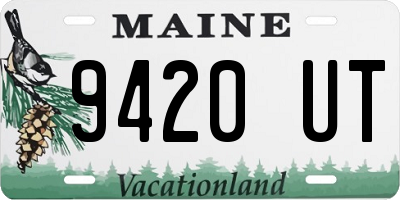 ME license plate 9420UT