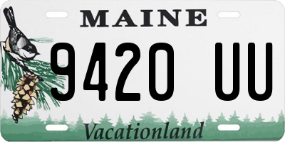 ME license plate 9420UU