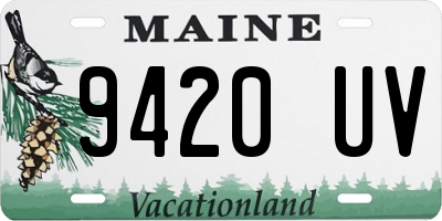 ME license plate 9420UV