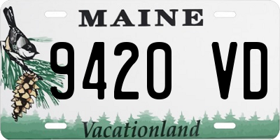 ME license plate 9420VD