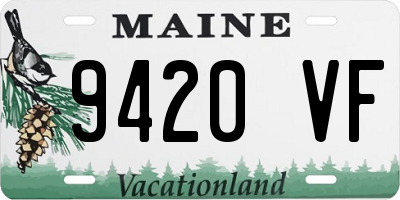 ME license plate 9420VF