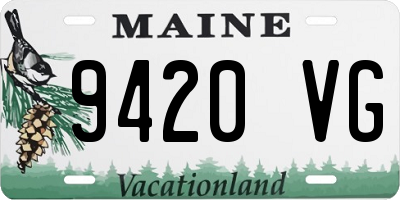 ME license plate 9420VG