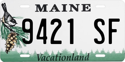 ME license plate 9421SF