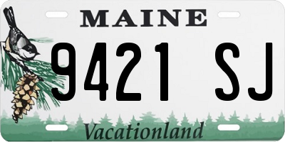 ME license plate 9421SJ