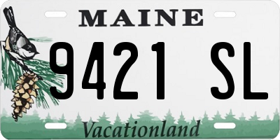 ME license plate 9421SL