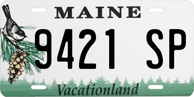 ME license plate 9421SP