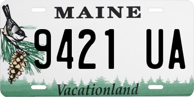 ME license plate 9421UA
