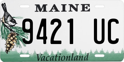 ME license plate 9421UC