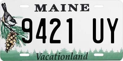 ME license plate 9421UY