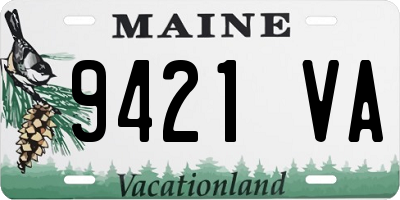 ME license plate 9421VA