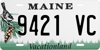 ME license plate 9421VC