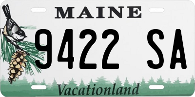 ME license plate 9422SA