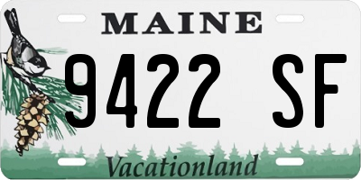 ME license plate 9422SF