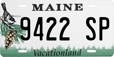 ME license plate 9422SP