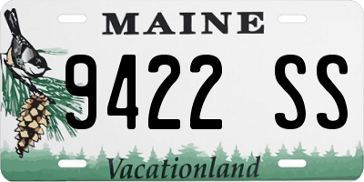 ME license plate 9422SS