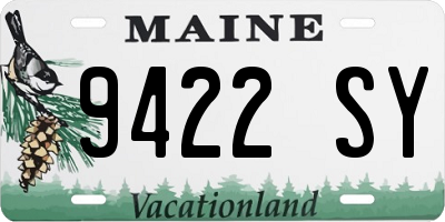 ME license plate 9422SY