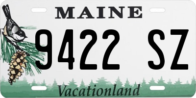 ME license plate 9422SZ