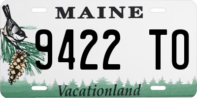 ME license plate 9422TO