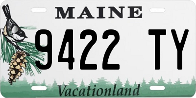 ME license plate 9422TY