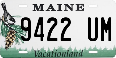 ME license plate 9422UM