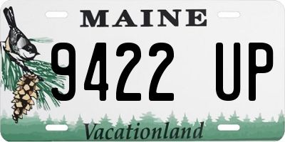 ME license plate 9422UP