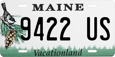 ME license plate 9422US