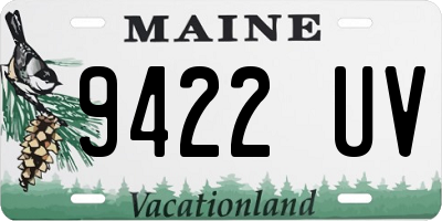 ME license plate 9422UV