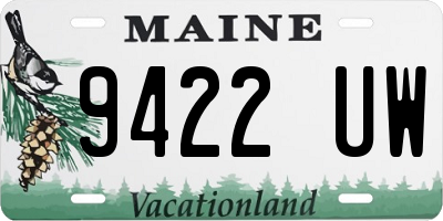 ME license plate 9422UW