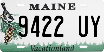 ME license plate 9422UY