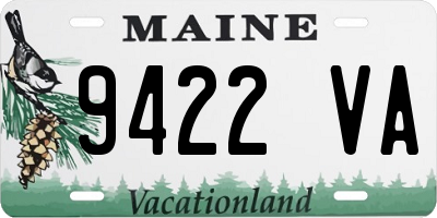 ME license plate 9422VA