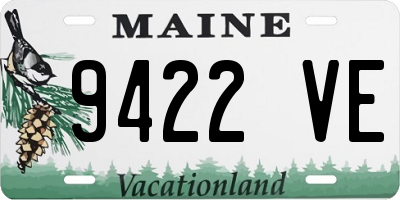 ME license plate 9422VE
