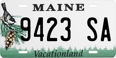 ME license plate 9423SA