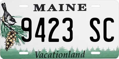 ME license plate 9423SC