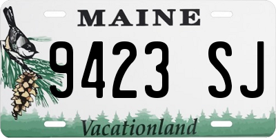 ME license plate 9423SJ