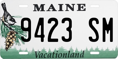 ME license plate 9423SM