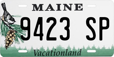 ME license plate 9423SP