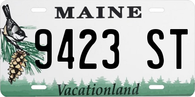 ME license plate 9423ST