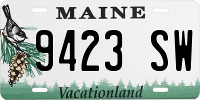 ME license plate 9423SW