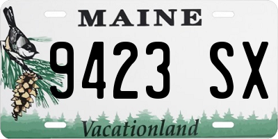 ME license plate 9423SX