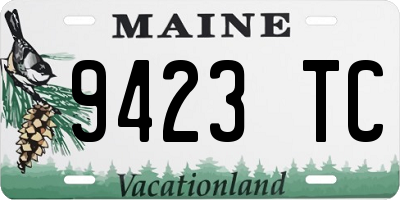 ME license plate 9423TC