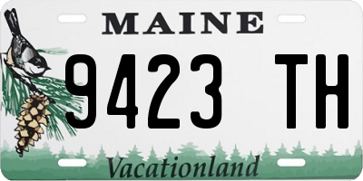 ME license plate 9423TH