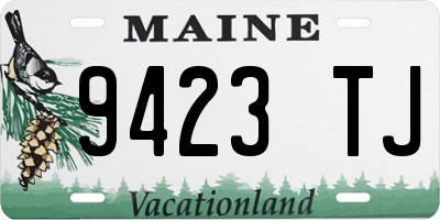 ME license plate 9423TJ