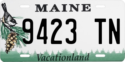 ME license plate 9423TN