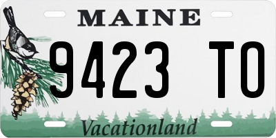 ME license plate 9423TO