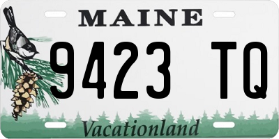 ME license plate 9423TQ