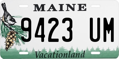 ME license plate 9423UM