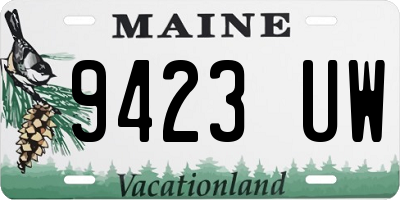 ME license plate 9423UW