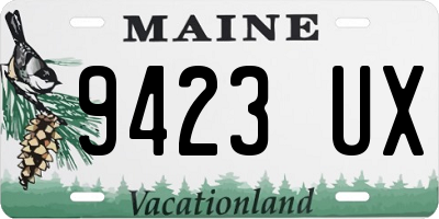 ME license plate 9423UX